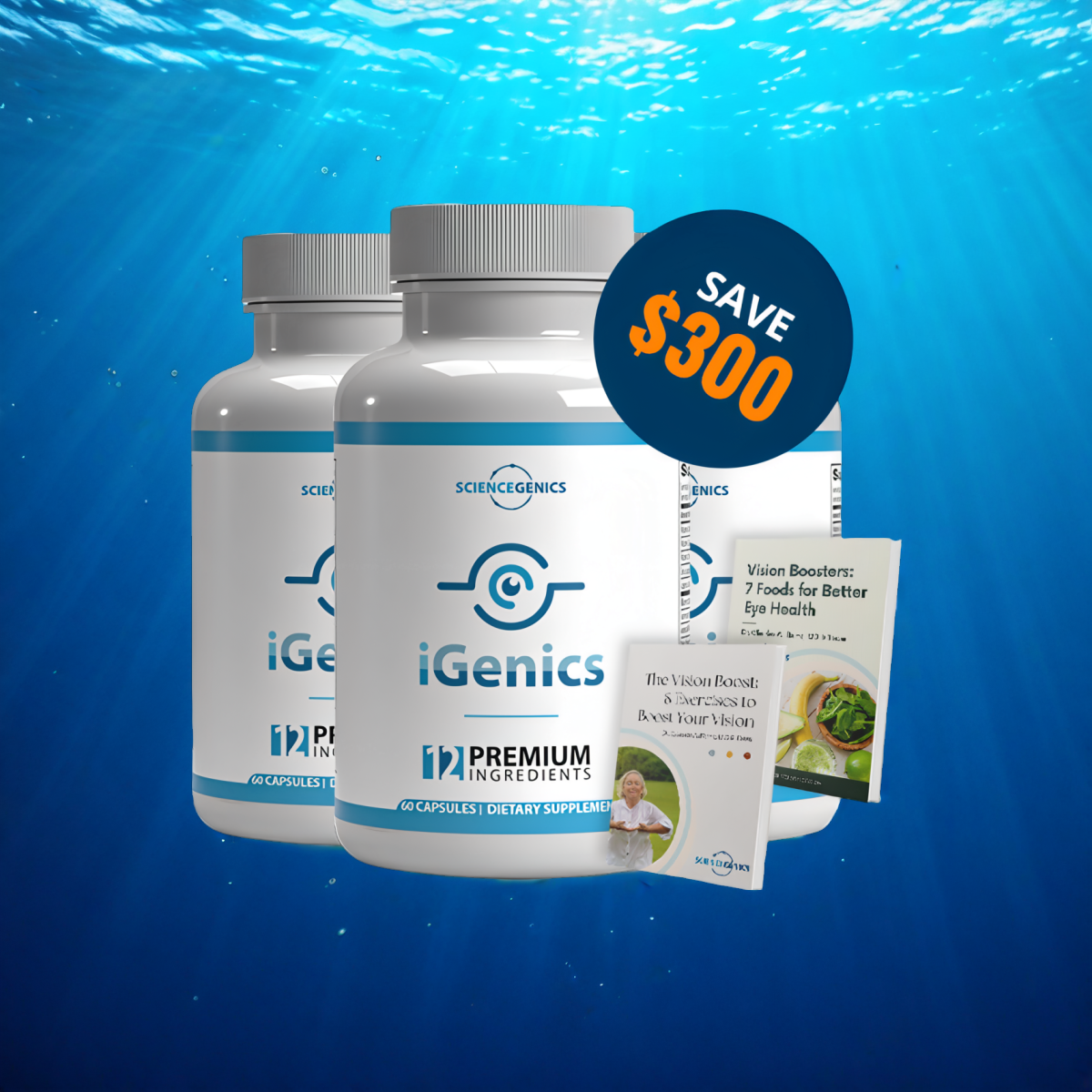 iGenics - 3 Bottles + 2  Ebooks